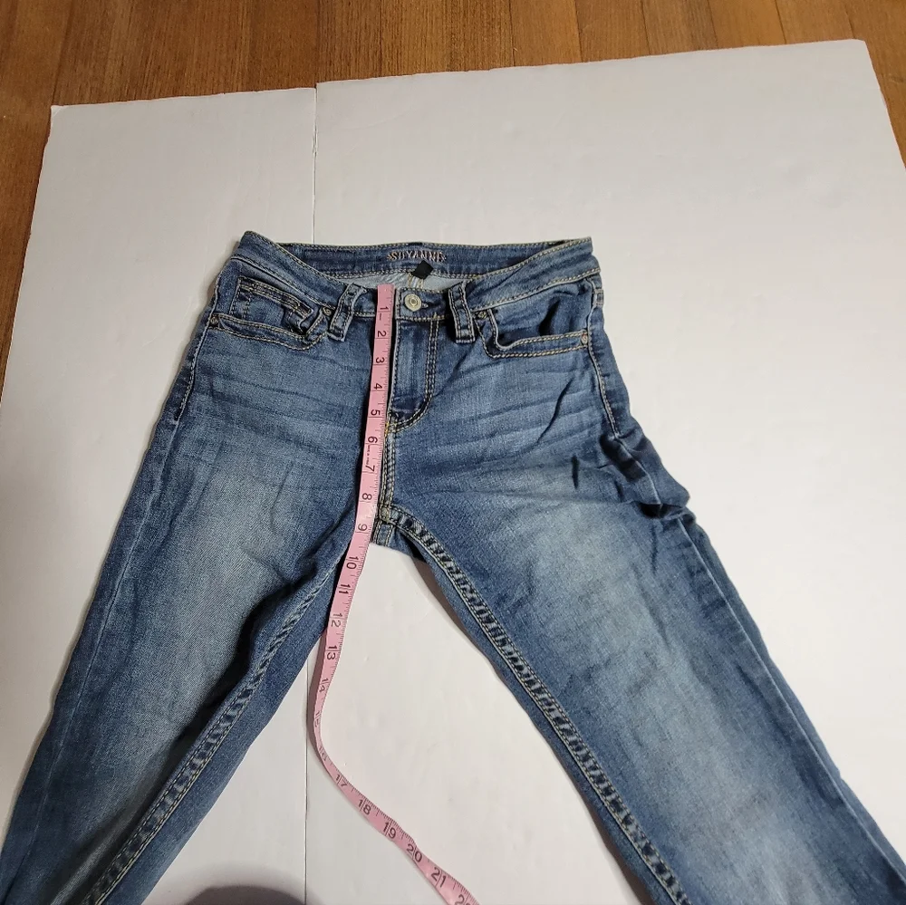 Shyanne Bootcut Jeans Size 28 Embellished Pocket Stretch Denim